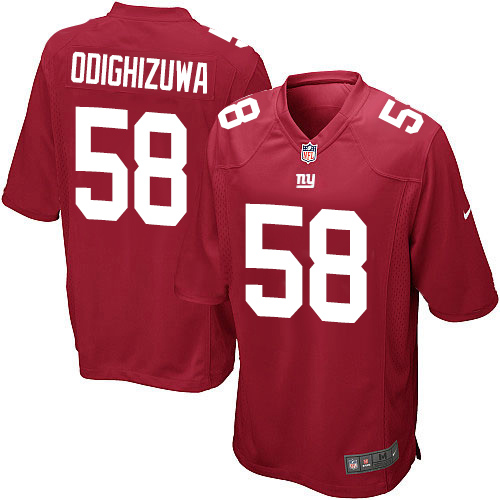 Men's Game Owa Odighizuwa Nike Jersey Red Alternate - #58 NFL New York Giants